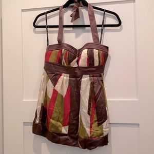 Bebe halter Silk top